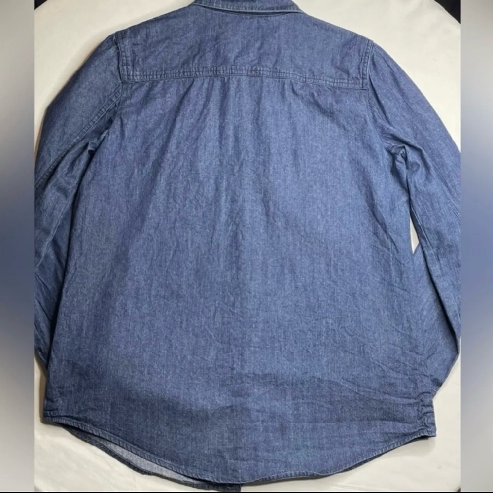 🤩woman’s button denim dress shirt size : large - Picture 2 of 6